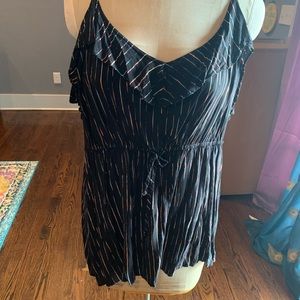 Black with rainbow stripes